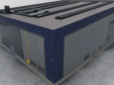 LBSF Hangar 2 Low-poly 3D model