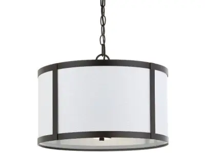 Cassie Statement Drum Pendant - 2 Colour 3D model