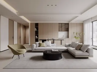 apartment interior scenes      3D model 4