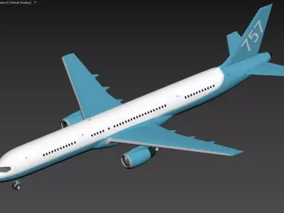 Boeing 757-200 Passenger Jet 3D model 3D model