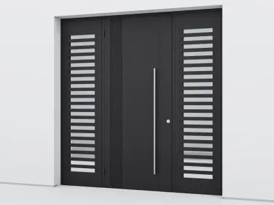 Aluminium door 101 3D model