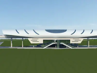 Light Rail Station 05 3D model