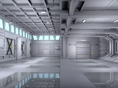 Sci Fi Room Interior  3D model