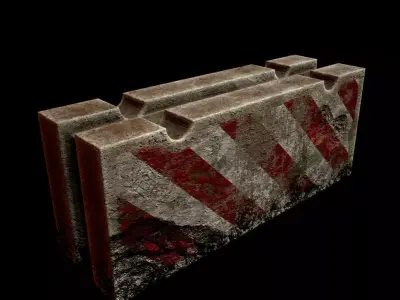 Game ready block prop Low-Poly PBR Low-poly 3D model