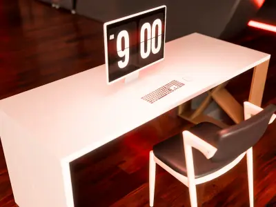 Futuristic Red Exhibition Modern booth 3D Trade Show Design 3D model
