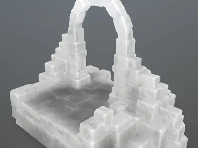ice temple 1 Low-poly 3D model