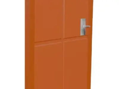 Bedroom Door 3D Model 3D model Texture