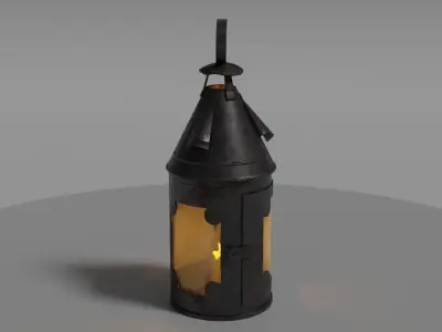 Candle Lantern 1 Low-poly 3D model