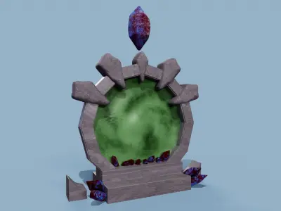 Magical portal  Low-poly 3D model