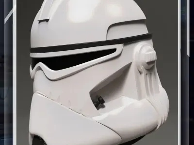 star wars 3d printable BARC trooper wearable helmet for cosplay 3D print model