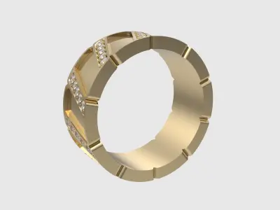 Modern Geometric Band Ring JDBCo 3D print model