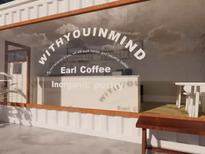 Container coffee shop-5 3D model