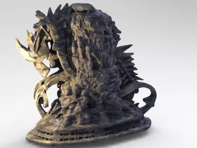 Leviathan cemetery gargoyle   3D model