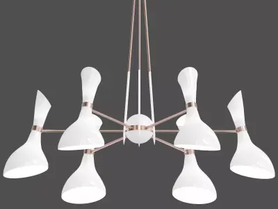 HELSINKI rose gold chandelier 3D model