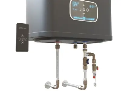 Set Water heater THERMEX ID V pro Wi-Fi Low-poly 3D model