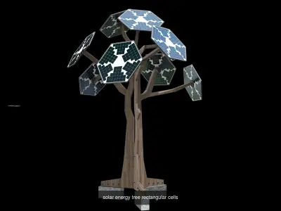 3D solar energy tree multi package