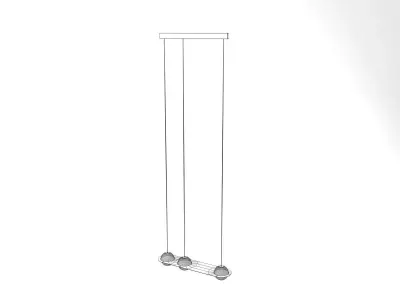 Laurent Collection pendant light with two balls hanging from it Free 3D model