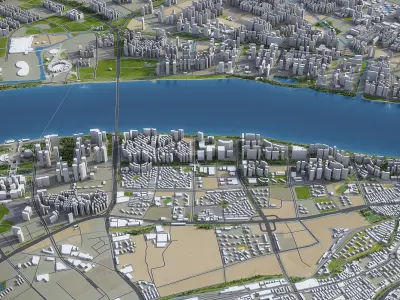 Hangzhou Low-poly 3D model