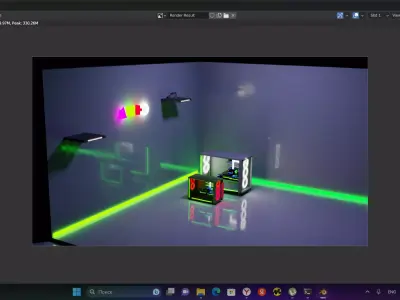 GAMING SET RGB lights  decor  PC WITHOUT SCREEN 3D model