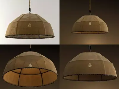 Burlap Dome pendant lamp 3D model