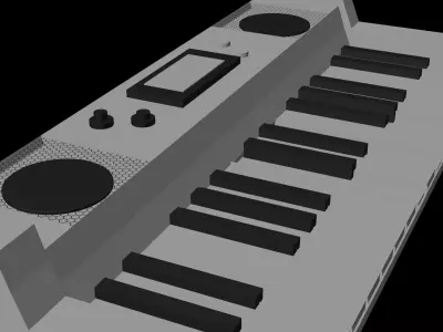 piano model 3d electronic keyboard Free low-poly 3D model