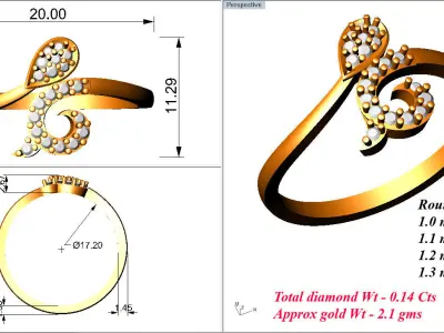 Light weight ring model  3D print model 19