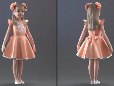  Girl Child with Holiday Accessories Collection 