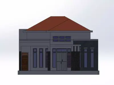 Classic home design in land 10m x 15m 3D model