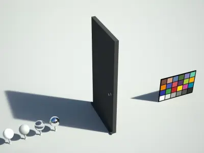 Standard door with handle Low-poly 3D model