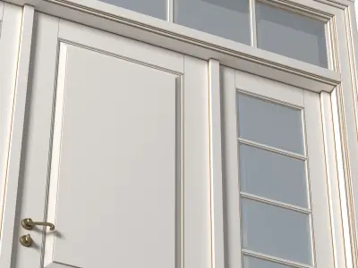 French Interior doors in classic style 3D model