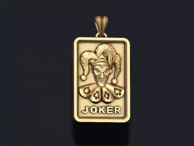 Joker playing card pendant light 3D print model 3D print model