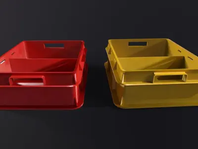 Vegetable Crate Low-poly 3D model