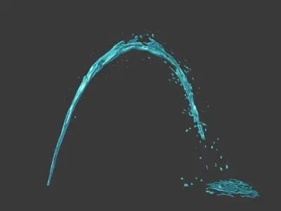Fountain Splash 3D model
