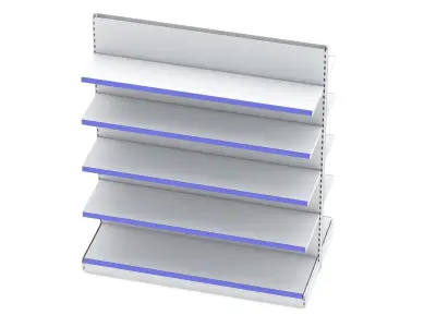 Supermarket Double Shelves 2  3D model