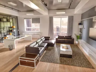 Industrial Bachelor Apartment 3D model