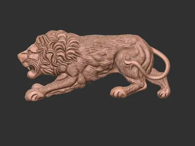 Lion jewelry piece 3D print model