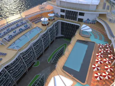  Luxury Cruise Ship Oasis of the Seas Rigged for Maya 