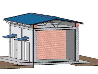 Technical building  3D model