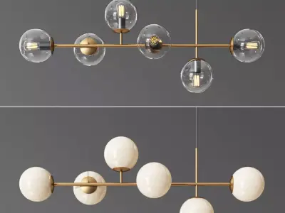 Raizer Linear Chandelier 3D model