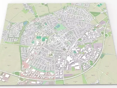 Cityscape Erkelenz Germany 3D model