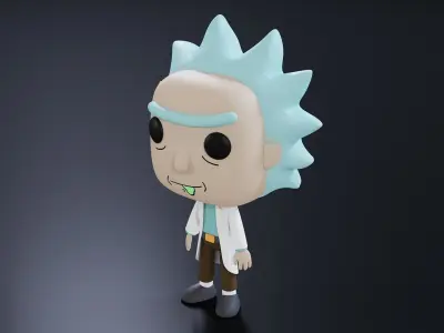 Funko Rick 3D model