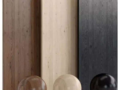 Oak Knotty wood 3 with 3 materials Texture