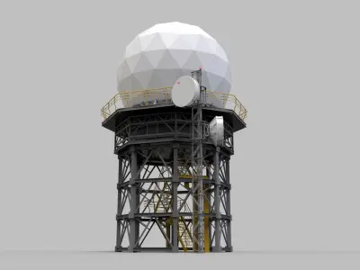 Sci fi antenna 2 3D model