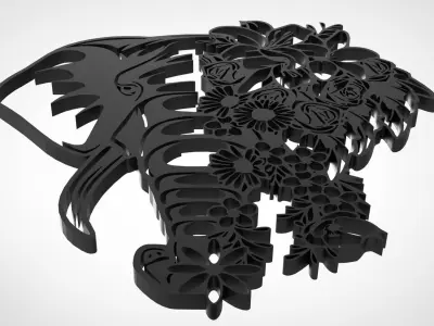 ELEPHANT WALL FRAME 3D print model