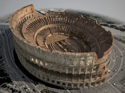 Roman Colosseum Ruins 3D model