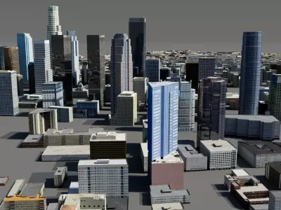 Big City Low Poly Low-poly 3D model
