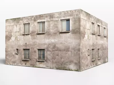 Abandoned Old House Building Asset Low-poly 3D model