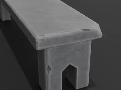 Stone Bench  Free low-poly 3D model