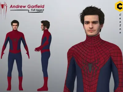 Andrew Garfield from Spideman No Way Home 3D model 3D model