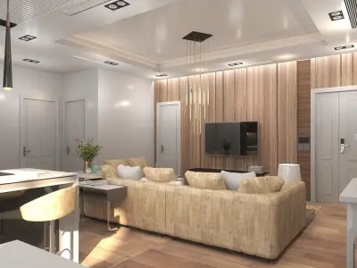 A modern apartment 3D model